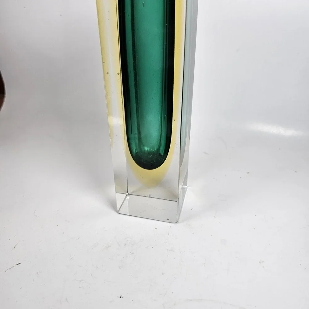 Midcentury MANDRUZZATO Italian Murano Square Sommerso 8